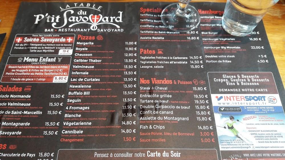 La Table Du P’tit savoyard - Menu Image 2